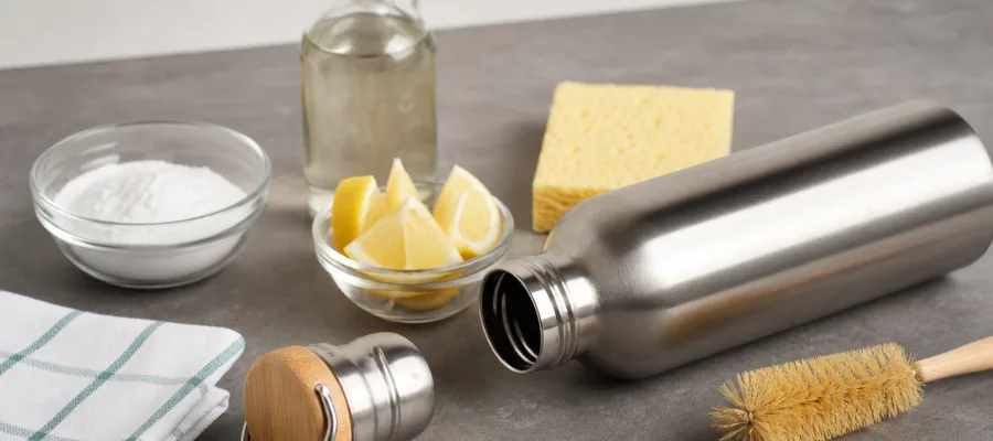 Natuerliche Reinigungsloesungen fuer die Trinkflasche: Anwendung und Sicherheitshinweise