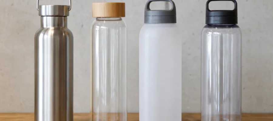 Trinkflasche Materialien im Vergleich: Edelstahl, Glas, Kunststoff und Tritan