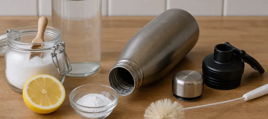 Trinkflasche entkalken und Gerueche dauerhaft entfernen
