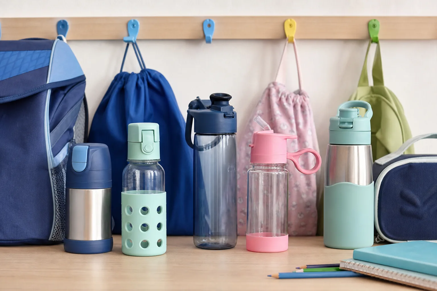 Trinkflasche fuer Kindergarten und Schule: Groesse, Verschluss und Transport